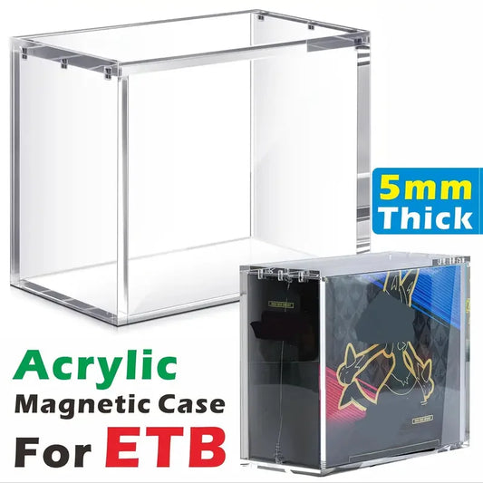 Acrylic Stackable Display Storage Box – ETB Compatible Elite Trainer Box Organizer for Trading Cards
