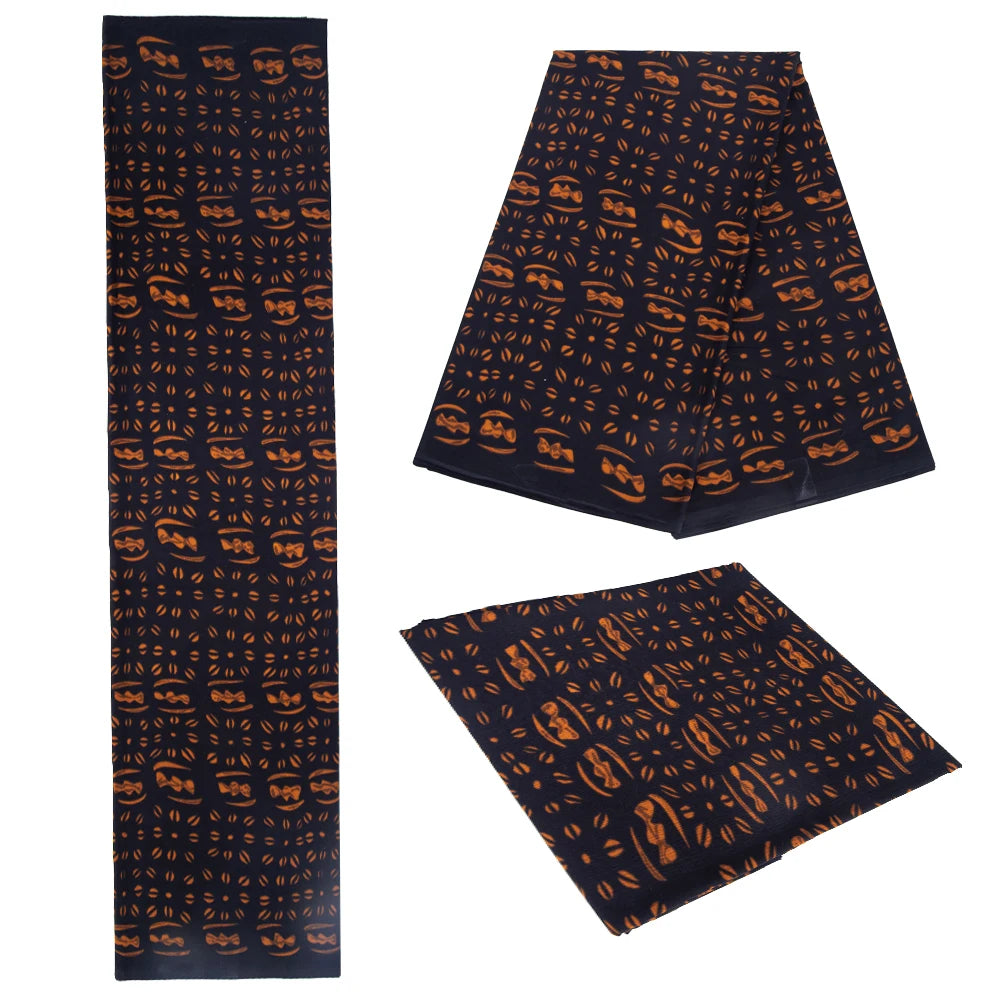 Fashion Ankara African Wax Fabric - 100% Cotton Real Wax Pagne for Long Dresses, Sewing & Crafts