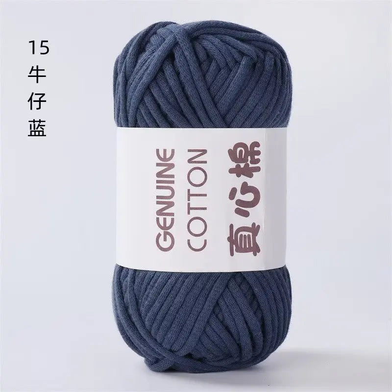 50g Genuine Cotton Yarn - Easy-to-Use Crochet Yarn for Beginners, Hand Knitting & DIY Projects (Scarves, Blankets, Hats, Clothes)