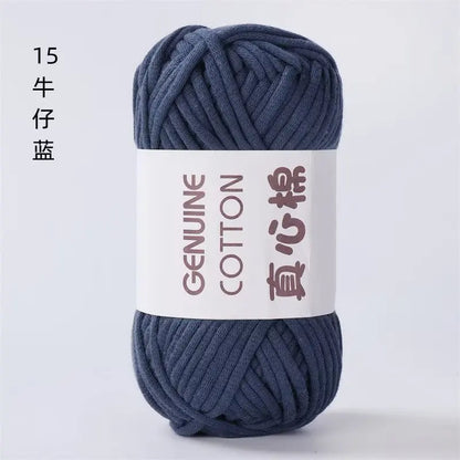 50g Genuine Cotton Yarn - Easy-to-Use Crochet Yarn for Beginners, Hand Knitting & DIY Projects (Scarves, Blankets, Hats, Clothes)