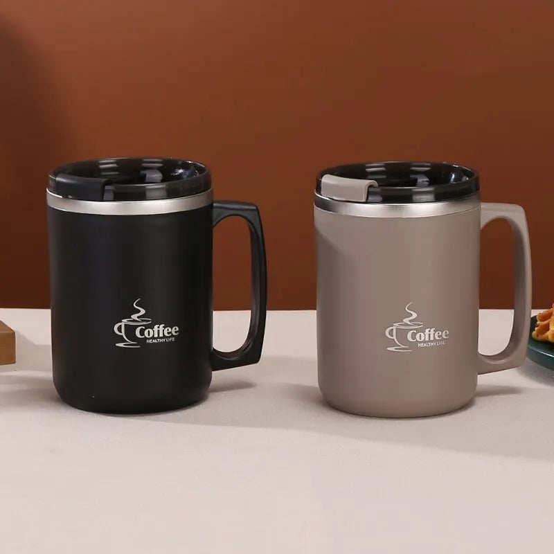 Milk Coffee Cup – Stainless Steel Double Wall Thermal Insulated Water Cup and Mug – Metal Coffee Mug