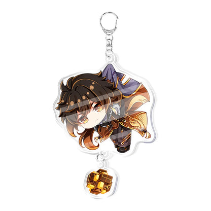 Anime Game Keychain – Atataki Itto, Kunikuzushi, Xiao, Tartaglia & Kazuha Cat Series Cosplay Key Chain