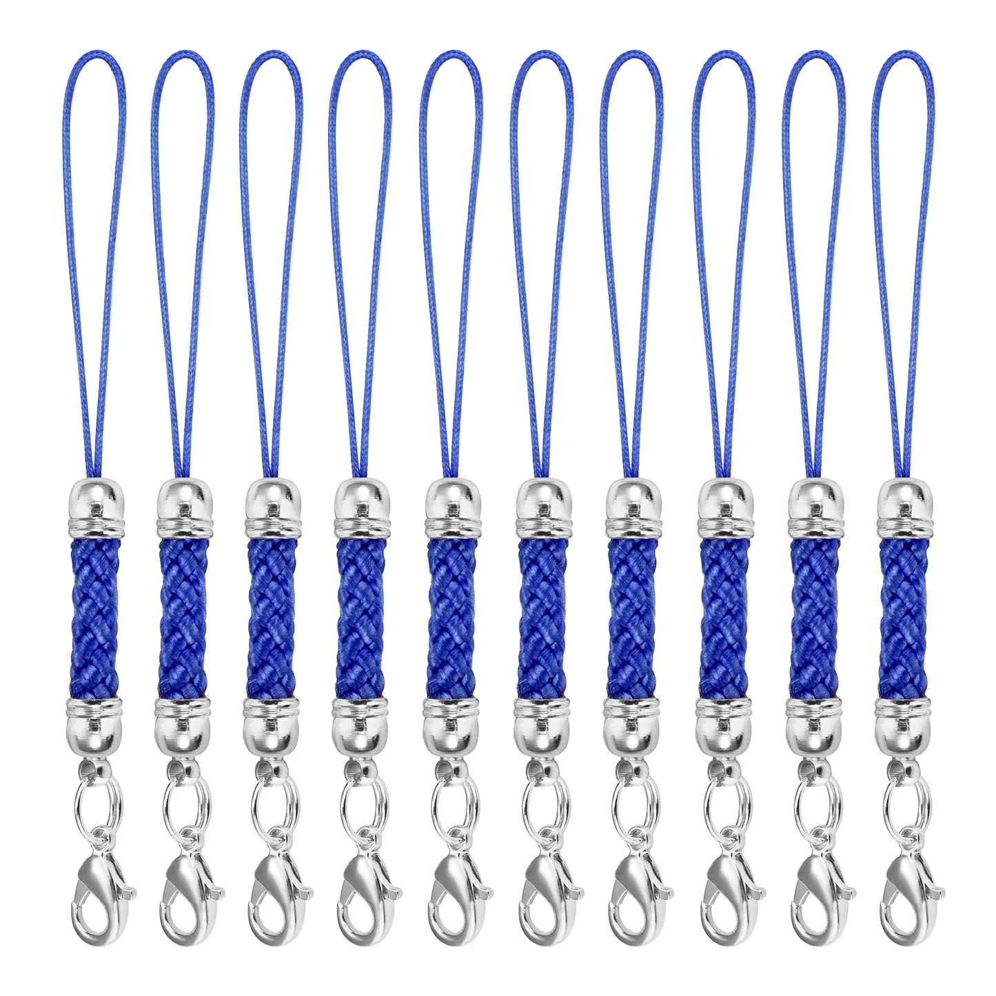 10Pcs Lanyard Strap Set - Lobster Clasp Rope Keychain Hooks Mobile Charms & Key Ring Accessories