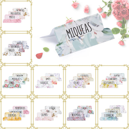 Spanish Bible Tabs - Large Print, Easy-to-Read Tabs for Women - 80 Total Bible Index Tabs