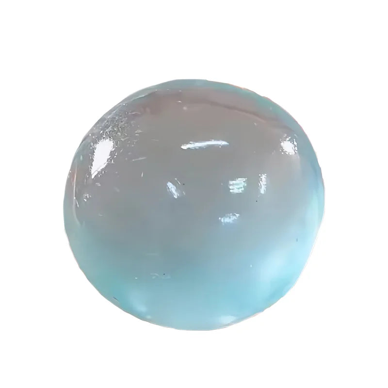 Blue Maltose Squishy Toy – Cute Mochi Anti-Stress Fidget Ball, Soft Transparent Quick-Rebound Decompression Toy