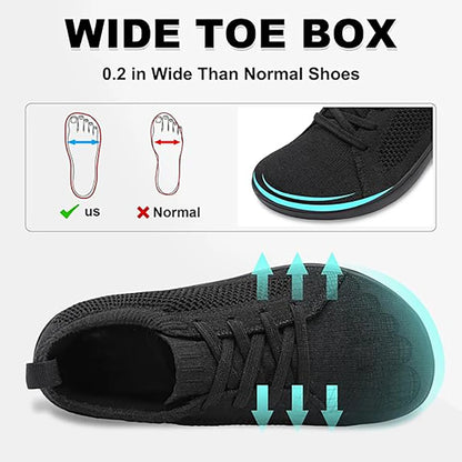 Minimalist Barefoot Shoes Unisex – Lightweight Breathable Zero-Drop Wide Toe Running & Casual Walking Outdoor Sneakers