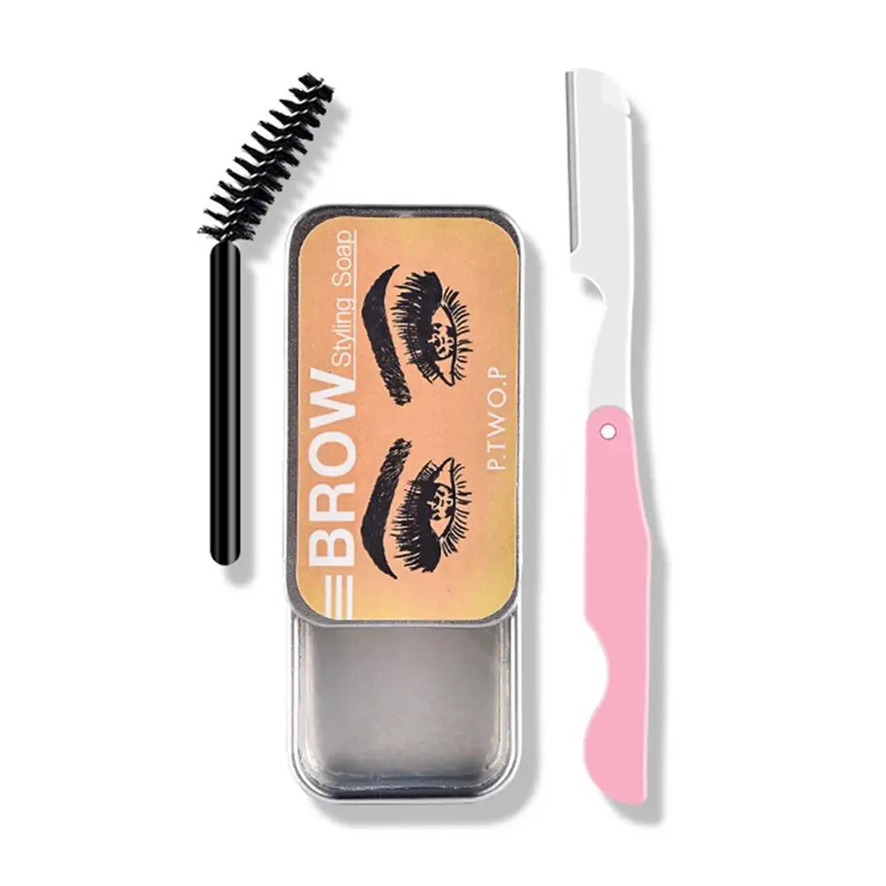Transparent Pomade Eyebrow Styling Soap – Gel Wax Fixer with Brush for Women, Eyebrow Makeup & Cosmetics