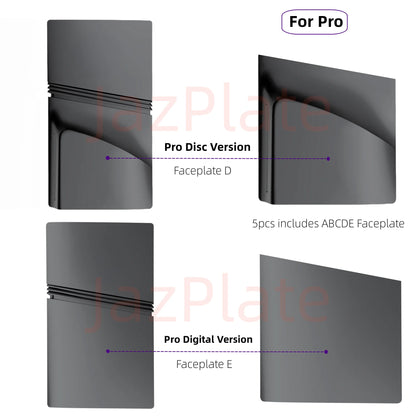 5-in-1 30th Anniversary Gray Faceplates for PS5 Pro – Disc & Digital Edition PlayStation 5 Cover Accessories
