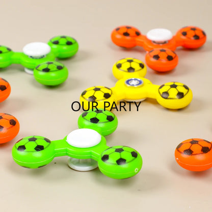 10pcs Sports-Themed Finger Gyro Toys – Football Stress Relievers for Kids Birthday, School Rewards & Pinata Favors
