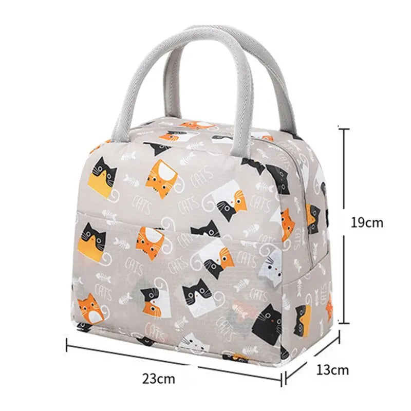 Adorable Cartoon Lunch Bag: Insulated Thermal Heat Children's Bento Bag - Perfect for School, Picnics, and Travel with Ice Pack Included!
