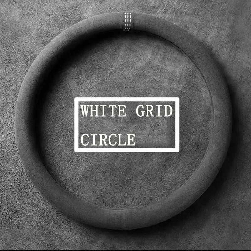 All-Season Suede Steering Wheel Cover — Ultra-Thin, Non-Slip, Breathable for Round & D-Shaped Wheels