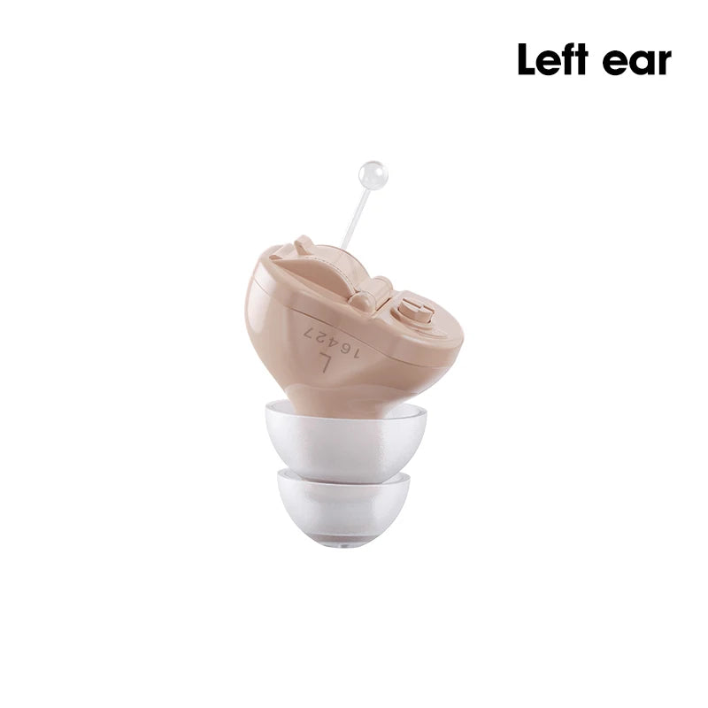 Invisible CIC Hearing Aid - Mini Portable Sound Amplifier for Seniors & Adults, Discreet Hearing Device