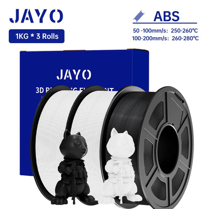 JAYO ABS 3D Printer Filament 1.75mm – High Toughness 1KG/Roll, Available in 1/2/3/5/10 Rolls