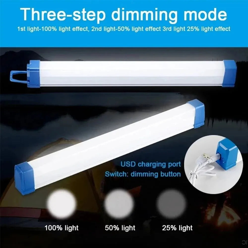 30CM Rechargeable LED Camping Light: Magnetic Suspension Portable Bulb for Emergency & Outdoor Lighting - Ideal for Night Markets