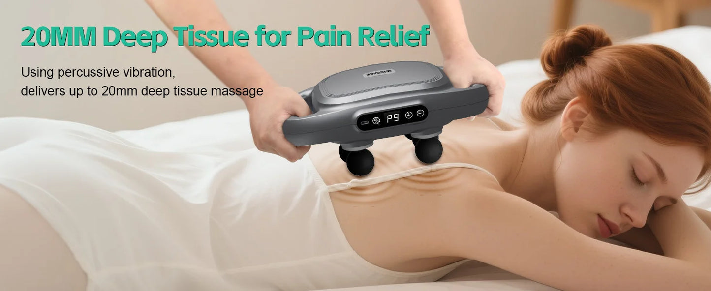 Six-Head Fascia Gun Massager — High-Frequency Electric Muscle Relaxation for Back, Waist, Legs, Shoulders & Full Body