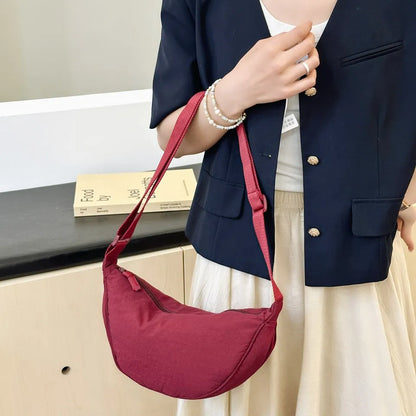 Casual Nylon Hobo Crossbody Bag for Women – Shoulder, Half Moon, Tote Travel Shopper & Purses