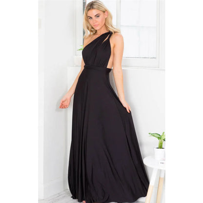 Women’s Summer Sexy V-Neck Maxi Dress – Multi-Wear Strappy Long Party Dress