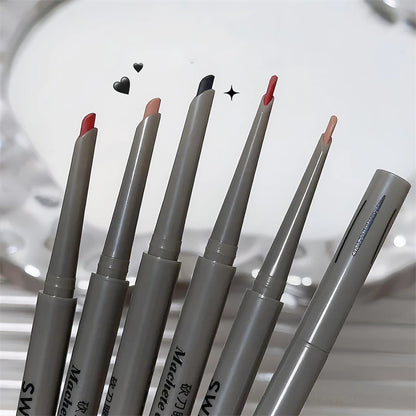 Silky Long-Lasting Waterproof Eyeliner Pencil – Natural Matte Wine Red Eye Makeup Pen