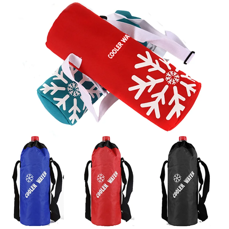 Universal Insulated Water Bottle Cooler Bag - Leakproof High Capacity Outdoor Bottle Pouch with Ice Pack