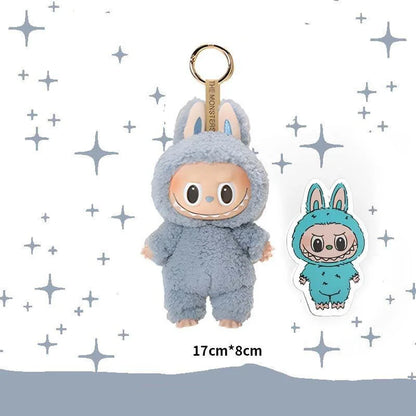 Labubu Plush Doll Costume Set — Oversized Bow & Angel Wings Design | Trendy Cartoon Outfit Accessories for Party Wear & Gift