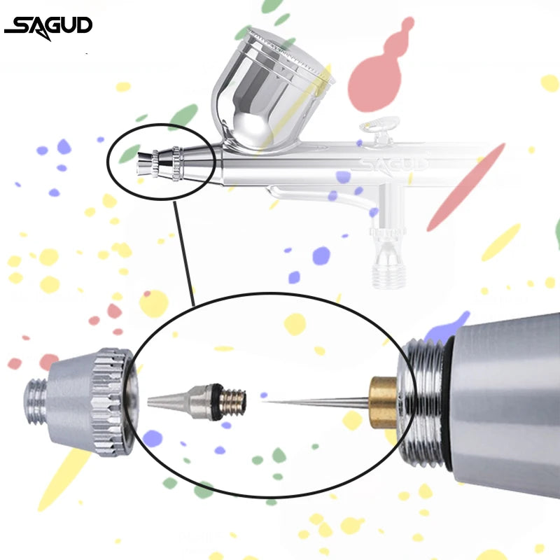 Airbrush Nozzle & Needle Replacement Kit – 0.2/0.3/0.5mm Repair Accessories for Various Airbrush Models