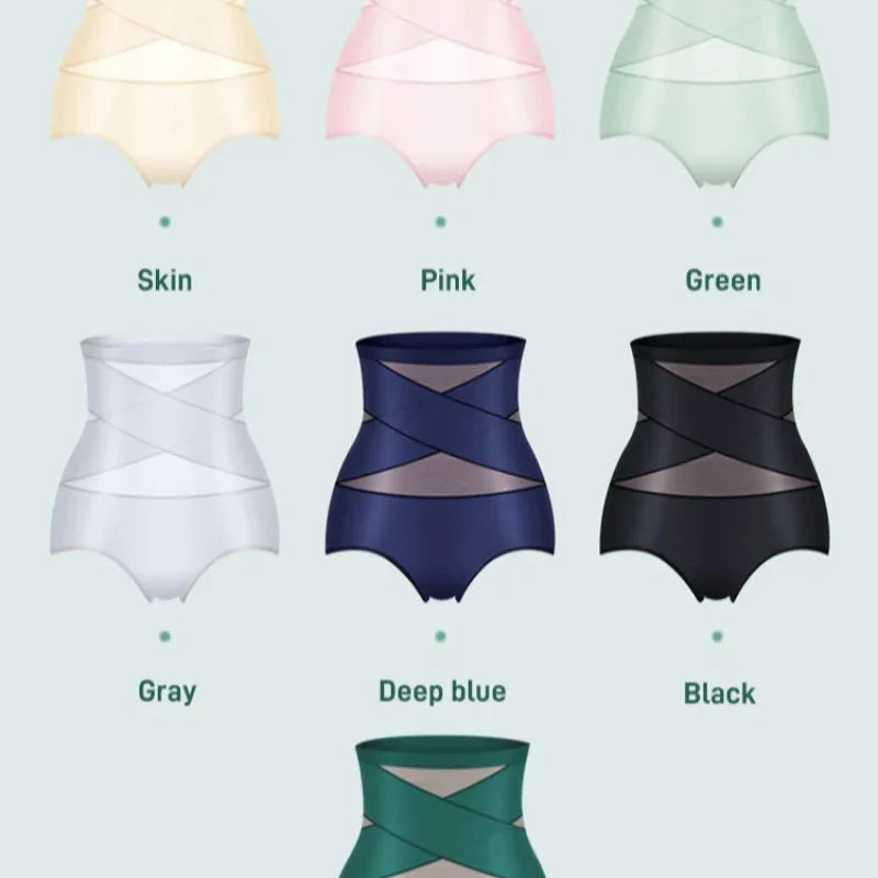 Women's High-Waist Postpartum Silk Pants – Abdominal Lifting & Shaping Girdle