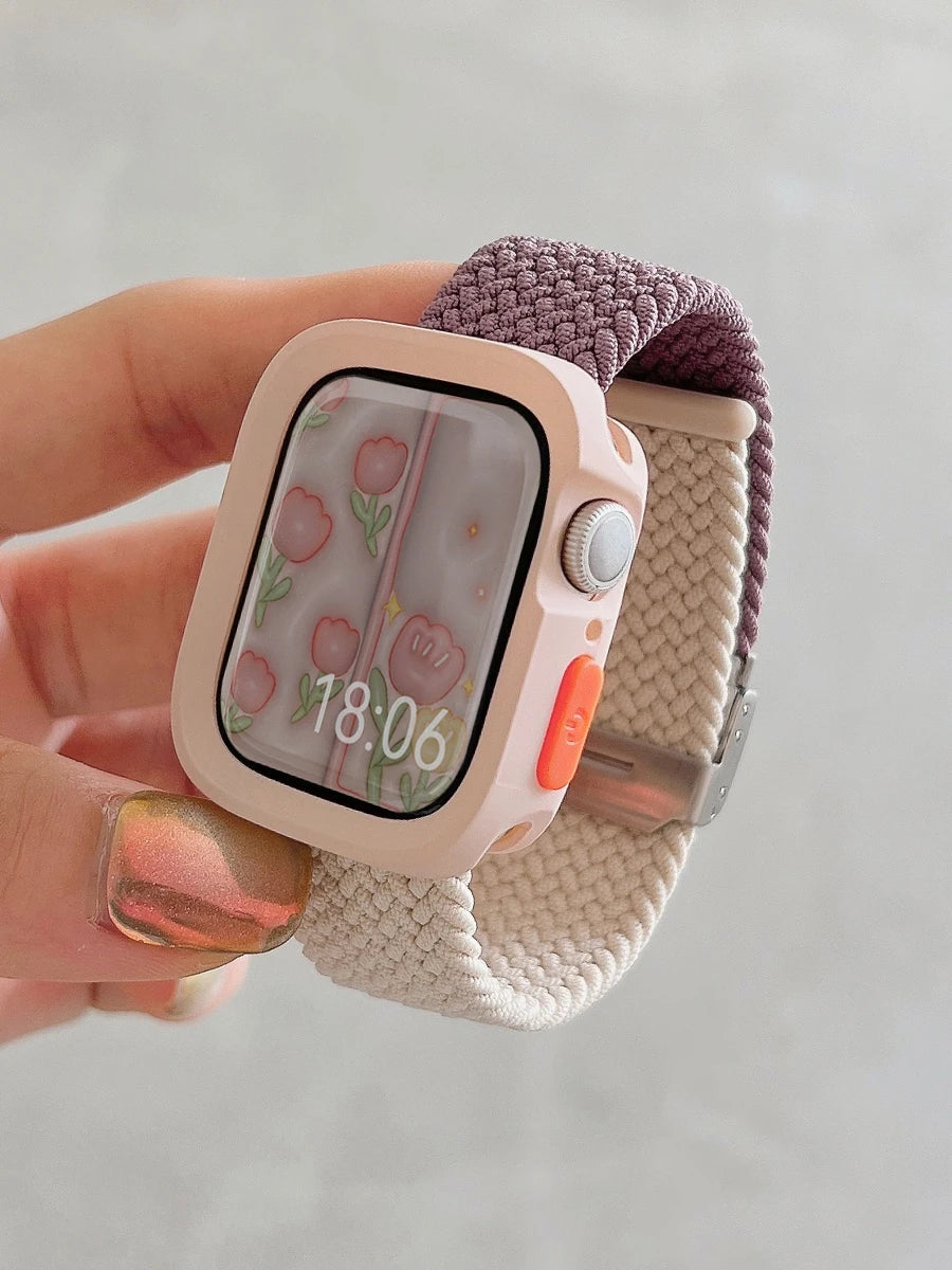 Candy Silicone Apple Watch Case & Strap - Protective Band Cover for Series 11 10 9 8 7 SE 6 5 4 Ultra 49mm 45mm 41mm 44mm 40mm