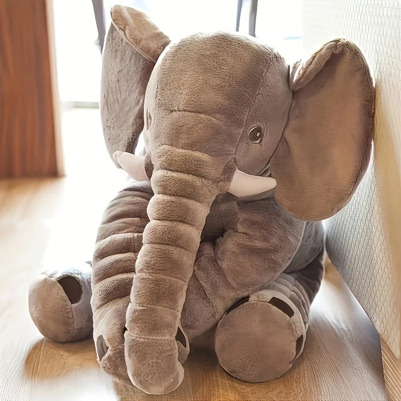 40cm Soft Elephant Plush Toy - Cute Stuffed Animal Sleeping Pillow for Kids, Room Decor & Birthday Gift