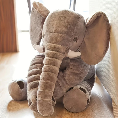 40cm Soft Elephant Plush Toy - Cute Stuffed Animal Sleeping Pillow for Kids, Room Decor & Birthday Gift