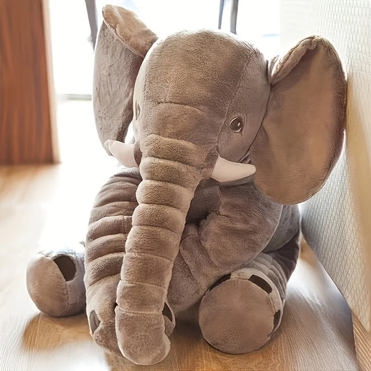 40cm Soft Elephant Plush Toy - Cute Stuffed Animal Sleeping Pillow for Kids, Room Decor & Birthday Gift