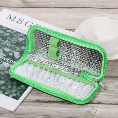 Portable Insulin Cooling Bag – Oxford Thermal Insulated Medical Cooler, Diabetic Pill Protector Travel Case