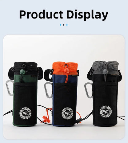 C-HOLD Bike Handlebar Stem Bag — Insulated Water Bottle & Snack Storage Pouch for Touring, Commuting, Bikepacking