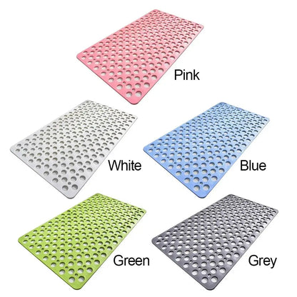 Extra Porous Large Bath Mat - Non-Slip, Strong Suction, Anti-Mold TPE Shower Mat for Kitchen and Bathroom