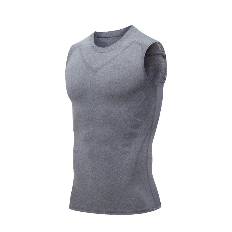 Men’s Compression Tank Top — Sleeveless Quick-Dry Gym Shirt for Fitness, Bodybuilding & Workout