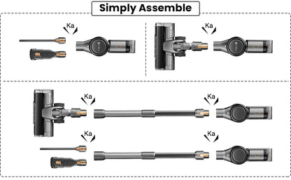 INSE S9 Stick Cordless Vacuum Cleaner - 400W, 30KPa Suction, Up to 55 Mins Runtime, 9-in-1 for Hardwood, Pet Hair, Home and Car