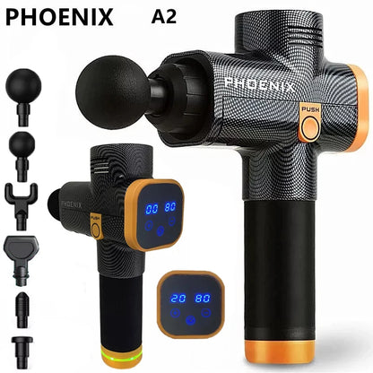 Phoenix A2 Massage Gun – Deep Tissue Muscle Relaxation, Handheld Portable Fascia Vibrator with Display