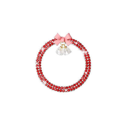 Rhinestone Bow Car Start Button Trim - Sparkling Diamond Decorative Ring Protective Cover for Auto Accessories