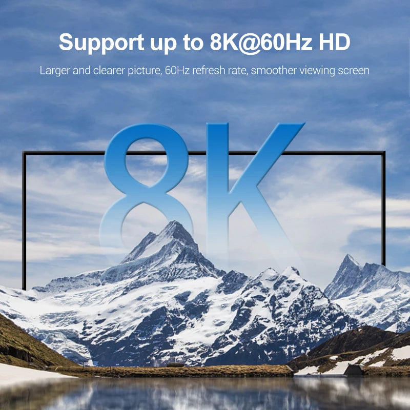 HDMI-Compatible Adapter – Mini/Micro HDMI to HDMI, 8K 60Hz, 4K 120Hz/144Hz Male to Female Converter for HDTV, Laptop, PS5