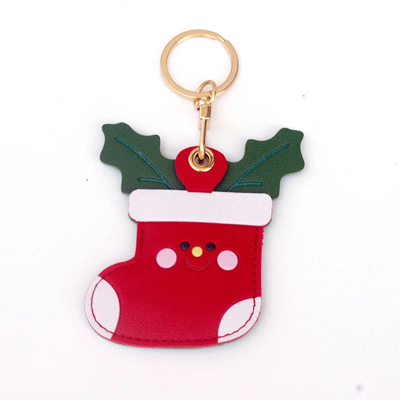 Leather Keychain Case for Apple AirTag – Cute Protective Anti-Scratch GPS Tracker Cover