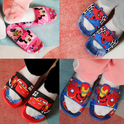 New Summer Kids Cartoon Car Sandals – Soft Sole Anti-Slip Toddler Boys Shoes, All-Season Wearable Slippers