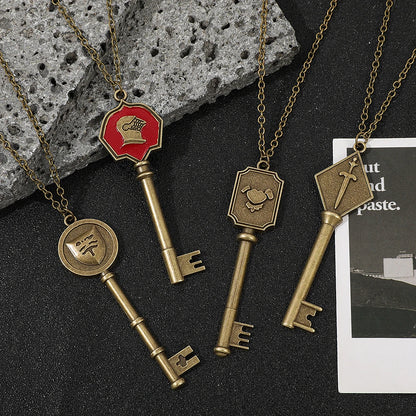 Resident Evil Style Pendant Necklace Set - 4 Piece Vintage Collectible Fan Gift Jewelry