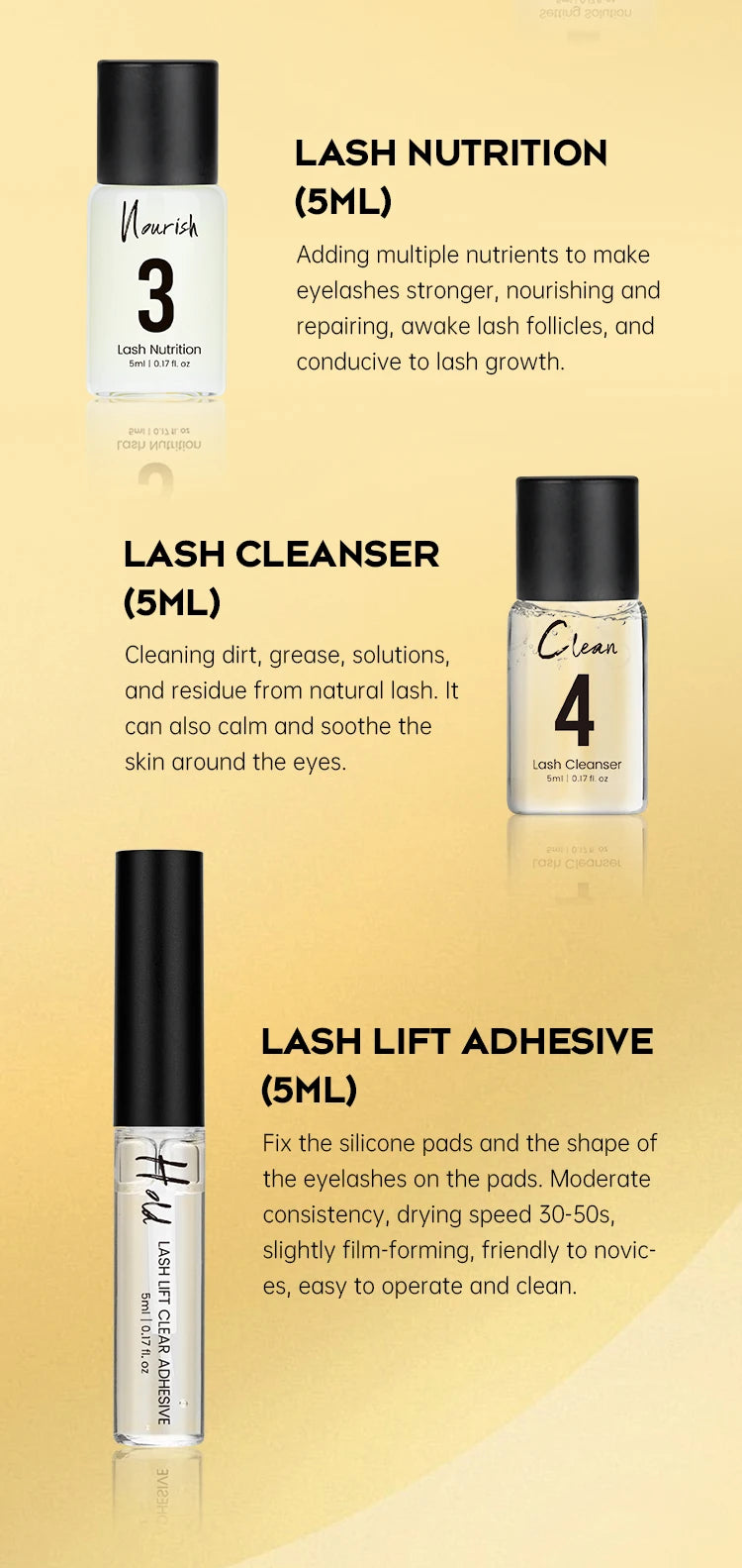 Gollee Eyelash Lifting Perm Kit – Original Lash Lift Set for 4-6 Weeks Retention, Eyelash Curler & Treatment Makeup Set