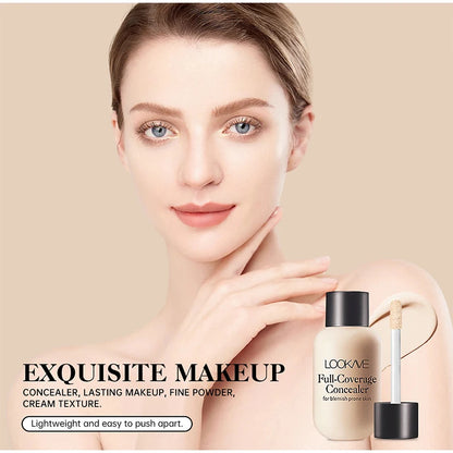 Full Coverage Liquid Concealer Cream – 12ml Waterproof Dark Circles & Face Foundation Makeup Base