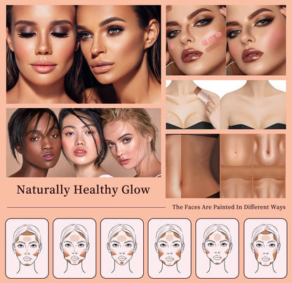 Contour Stick Set – Natural Matte Finish Highlighters & Shadow, Waterproof V-Face Shaping Contour Wand for Face Makeup