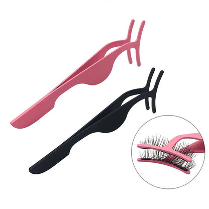 False Eyelash Applicator Tweezer – Professional Makeup Tool for Easy Mink Lash Application & Curling