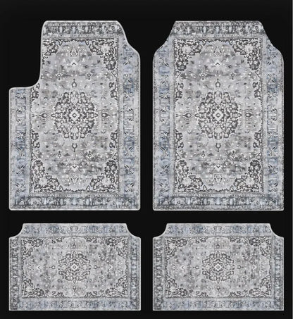 Bohemian Universal Floor Mat Set - American Retro Anti-Slip Soft Rugs for Car, Bedroom and Home