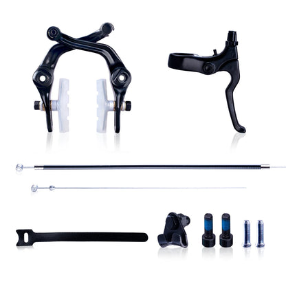 Funsea Bicycle U Brake Kit — Forged Alloy Lever with Transparent Pads, Inner & Outer Cable Housing, BMX Bike Accessories