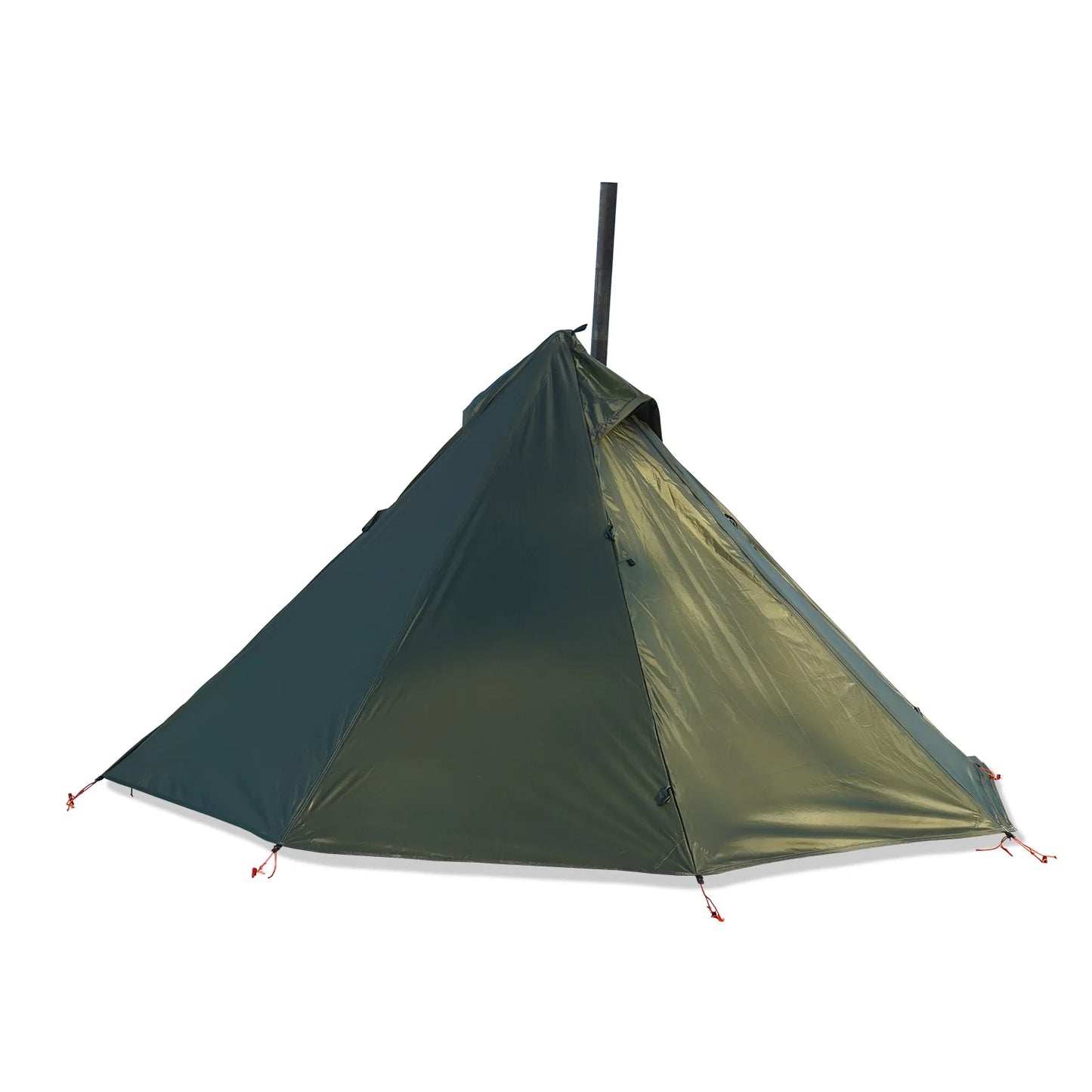 Camping Hot Tent with Chimney Window – Ultralight Tipi Teepee Pyramid Tent, Double Layer Bushcraft Shelter for 1 Person