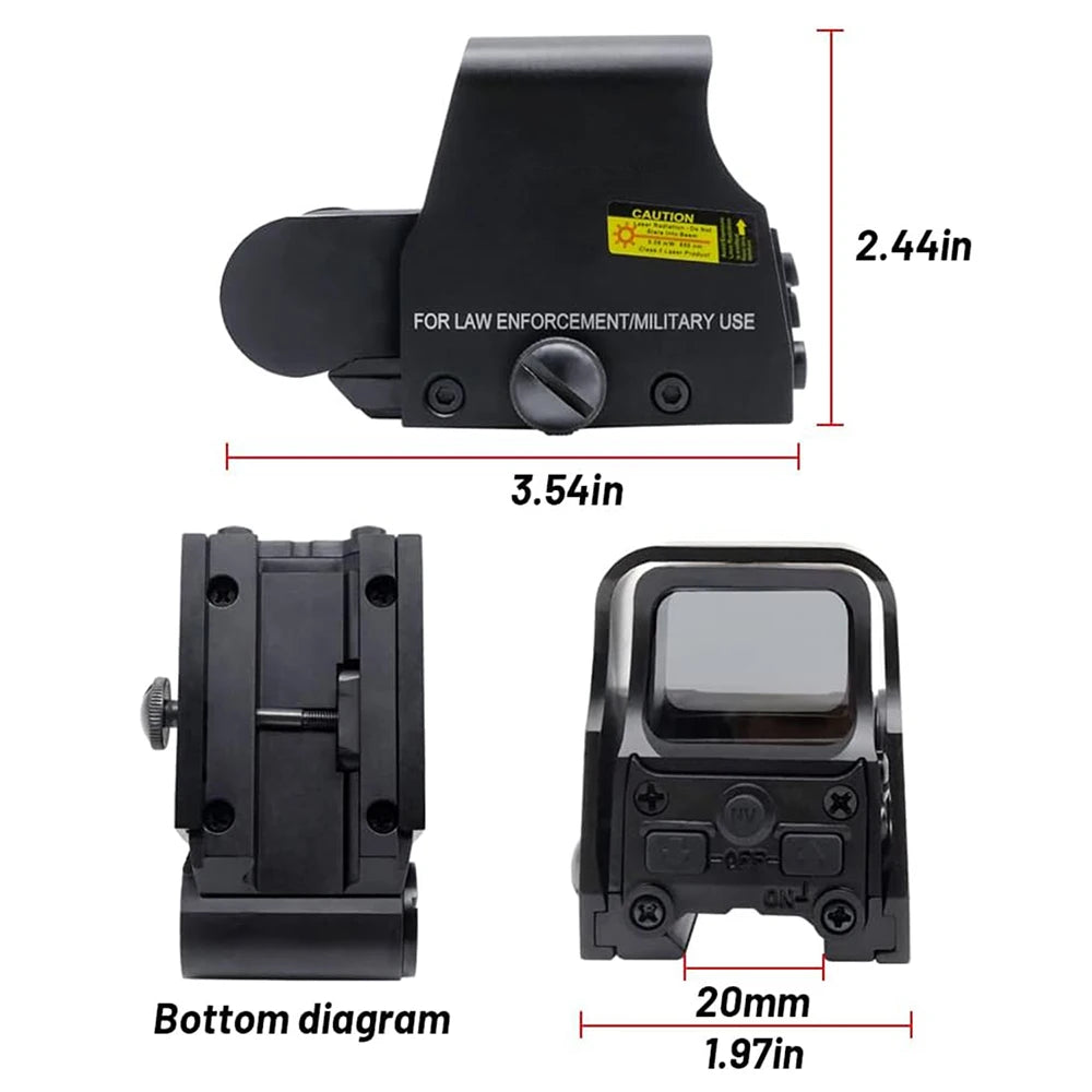 553 Holographic Sight – Red & Green Dot Optics Reflex Riflescope, Fits 20mm Rails, Ideal for Hunting Scopes