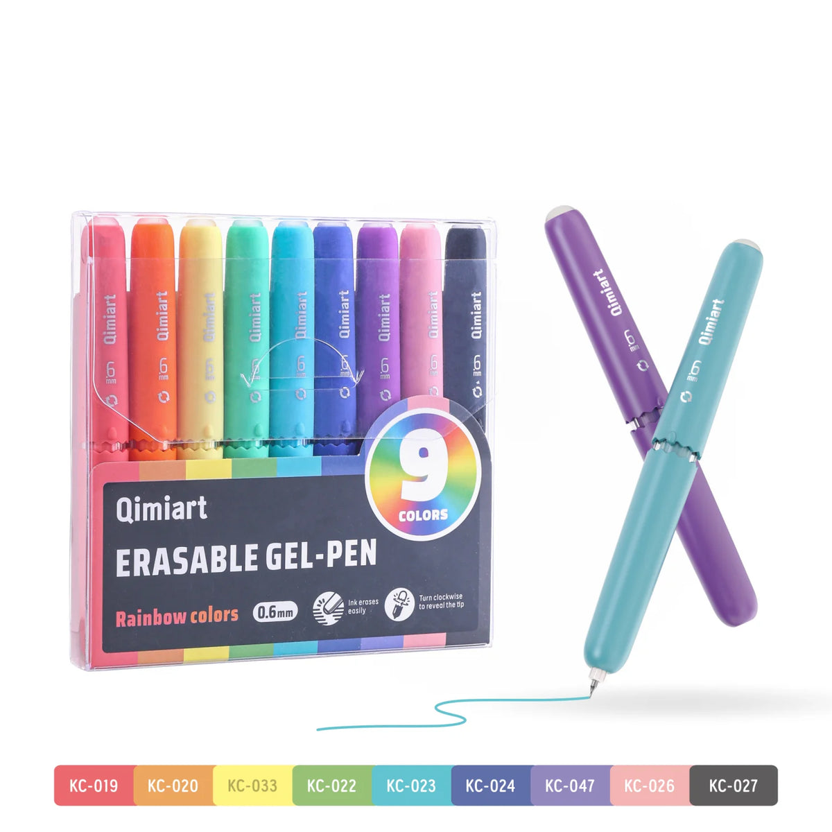 Cute Eggshell Erasable Gel Pens - Retractable Fine-Point Pens with Vibrant Erasable Ink for School, Office & Writing